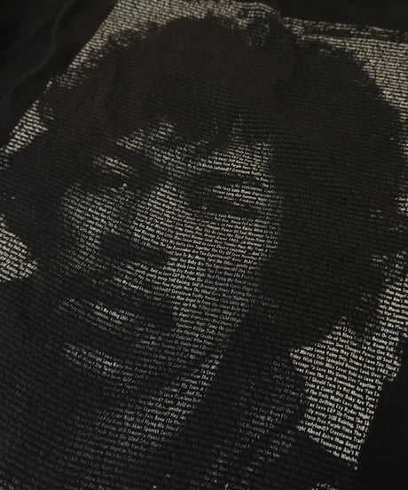 90s "Jimi Hendrix" タイポグラフィポートレートプリントTシャツ / size XL