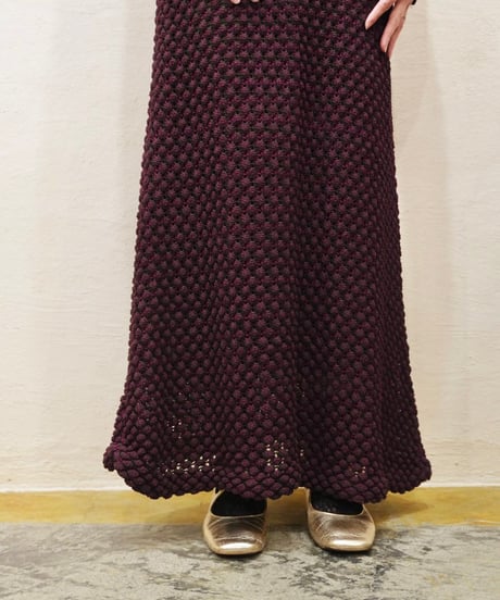 Grape-like Knit Lace Dress