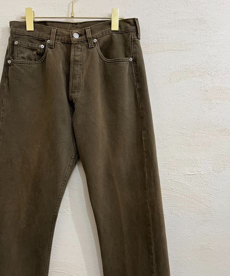 00s 『Levi's 501』 後染め カーキ ”Made in USA” / size W31L32