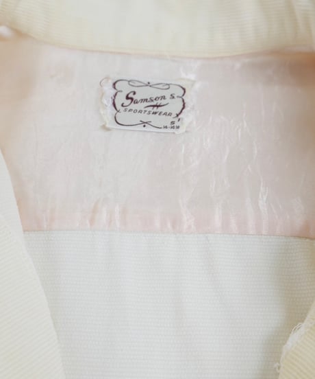 50s "Samsons" Open-collar corduroy shirt / size S