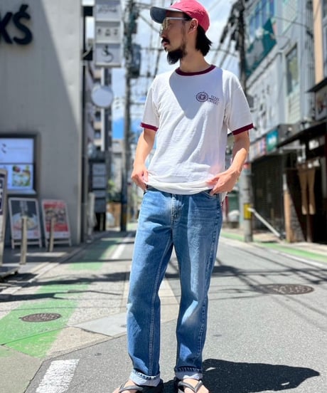 60s Champion Productsタグ “TEXAS AGGIES”リンガーTシャツ / size L