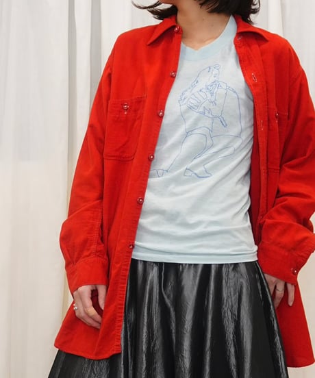50s "BIG MIKE" Plain chamois cloth shirt