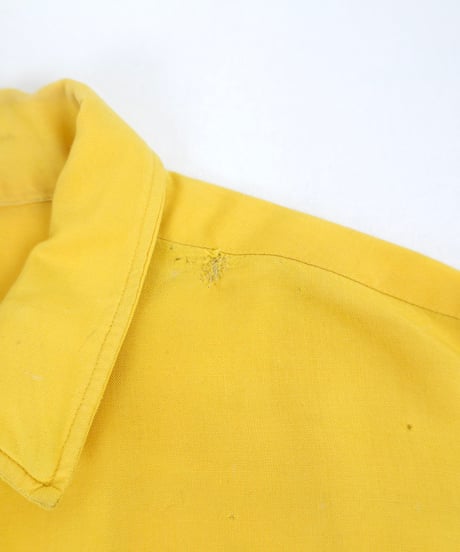 60s "NATIONAL" Rayon embroidered shirt / size L