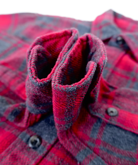 00s “ORVIS” Red Shadow Check Flannel shirt with pockets / size S