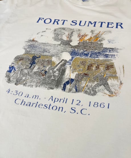 90s Hanes "FORT SUMTER" プリントTシャツ / size L