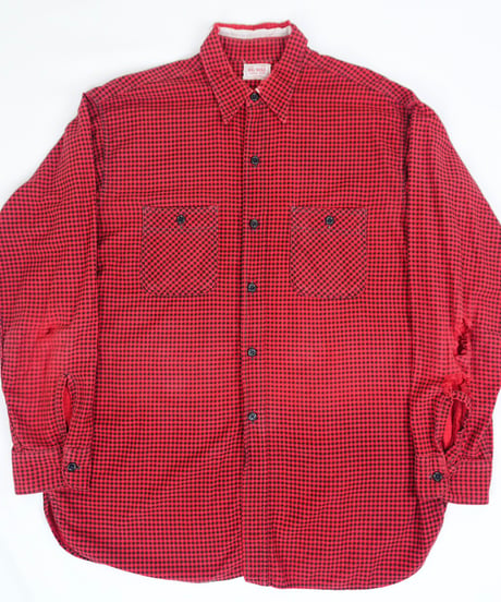 50s "BIG MIKE" Houndstooth printed flannel shirt Junk