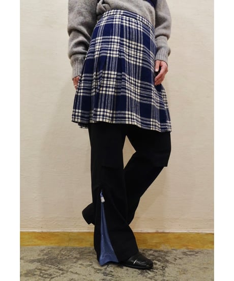 Wool Wrap Short Skirt