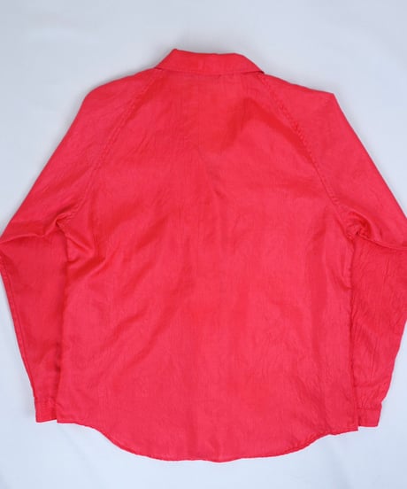 90s "Ashleigh Morgan" Jacket style sheer shirt