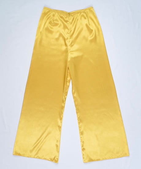 Mustard Gold Satin Wide Pants
