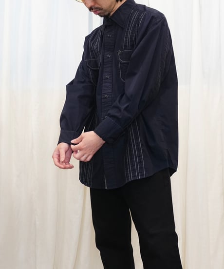 "MARC ECKŌ" pin tuck Stitched shirt / size L