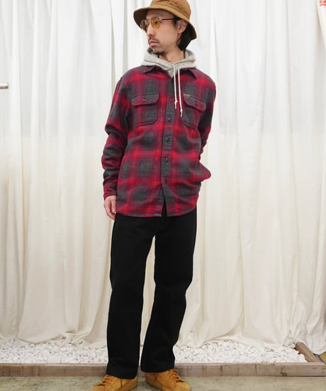 00s “ORVIS” Red Shadow Check Flannel shirt with pockets / size S