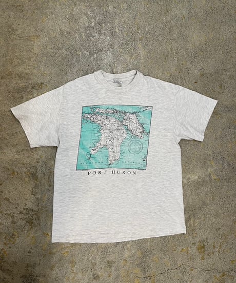 90s Hanes "PORT HURON" プリントTシャツ / size L