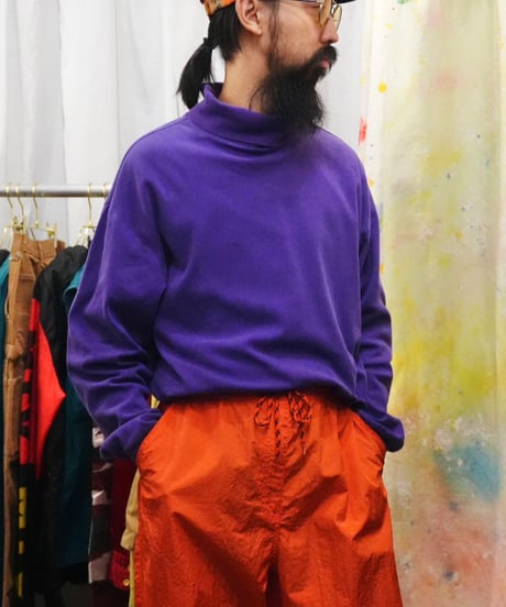 90s 『GAP』 紫 タートルネック ロングスリーブTシャツ / size XL