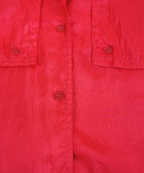 90s "Ashleigh Morgan" Jacket style sheer shirt