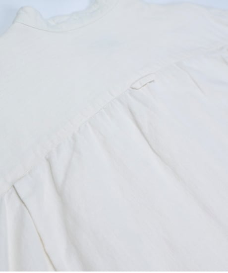 "ORVIS" Cotton Linen Banded Collar Shirt