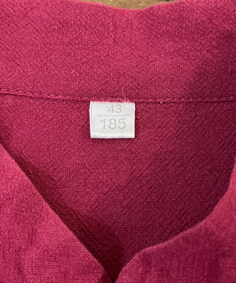 Wine red long sleeve Chinese shirt