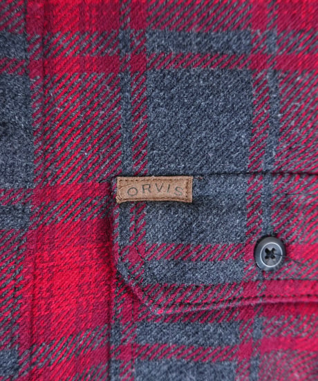 00s “ORVIS” Red Shadow Check Flannel shirt with pockets / size S