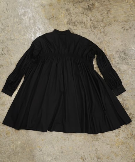 Shirred Asymmetrical Shirt Dress