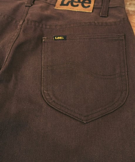 70-80s 『Lee』 茶色 ブーツカット コットンパンツ / size W30程度