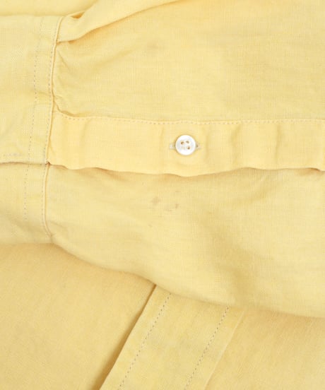 00s "Banana Republic" 100% Irish Linen Band Collar Shirt