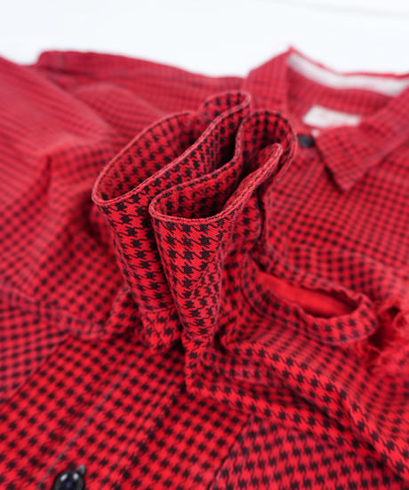 50s "BIG MIKE" Houndstooth printed flannel shirt Junk
