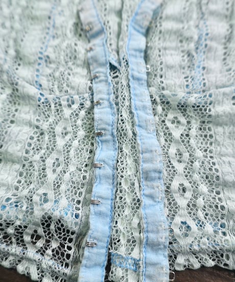 Pale Blue Lace Bustier