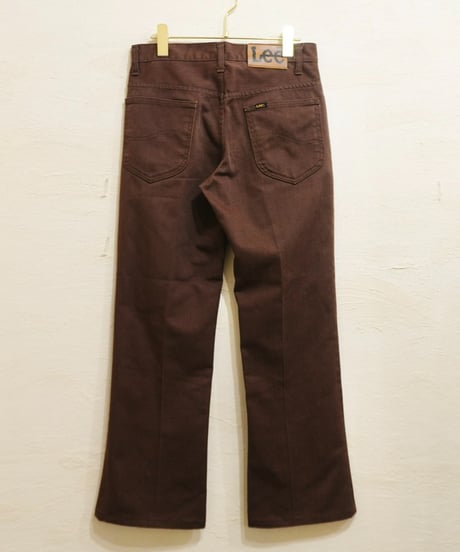 70-80s 『Lee』 茶色 ブーツカット コットンパンツ / size W30程度