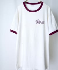 60-70s "Champion Products Tag" Texas A&M Compass Logo Ringer T-Shirt / size L