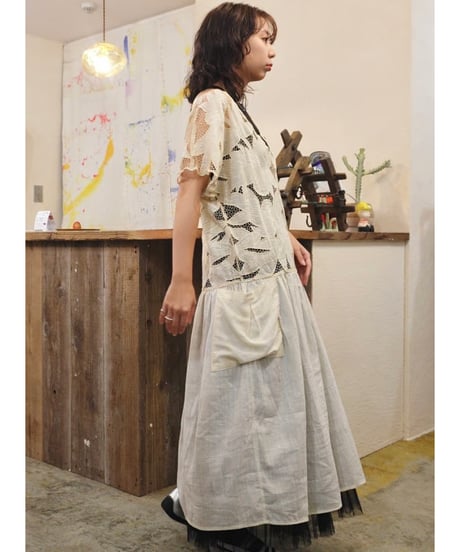 Cut Lace Cotton Dress