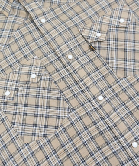 70s~ "Levi's Big E"Checkered pattern Western Shirt / size M