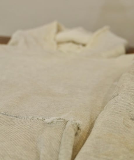 50s White x Gray Two-Tone Solid Double-Face Sweatshirt / size M程度