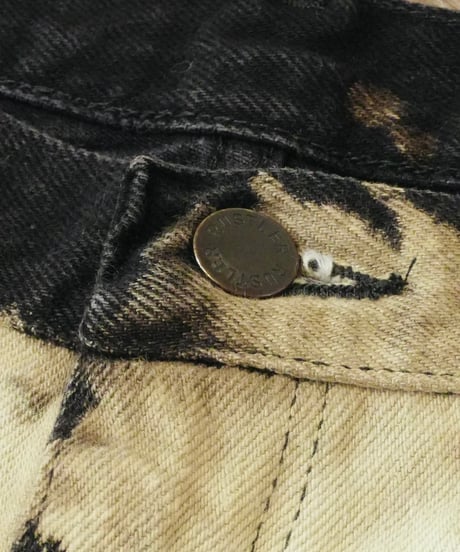 『RUSTLER』 ブラック ブリーチジーンズ / size W34 L30