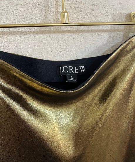 『J.CREW』 Gold Mirror Long Skirt