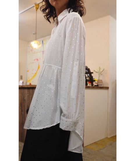 Heart Dot Peplum Shirt