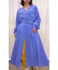 80-90s Button Front Midi Dress