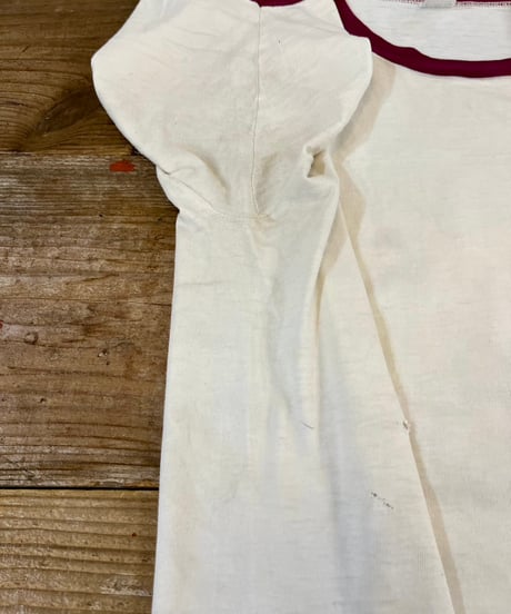 60s Champion Productsタグ “TEXAS AGGIES”リンガーTシャツ / size L