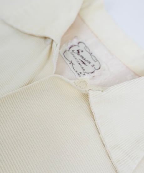50s "Samsons" Open-collar corduroy shirt / size S