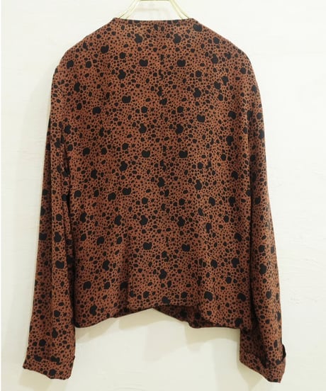 Retro Dot Double Button Blouse