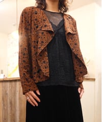 Retro Dot Double Button Blouse