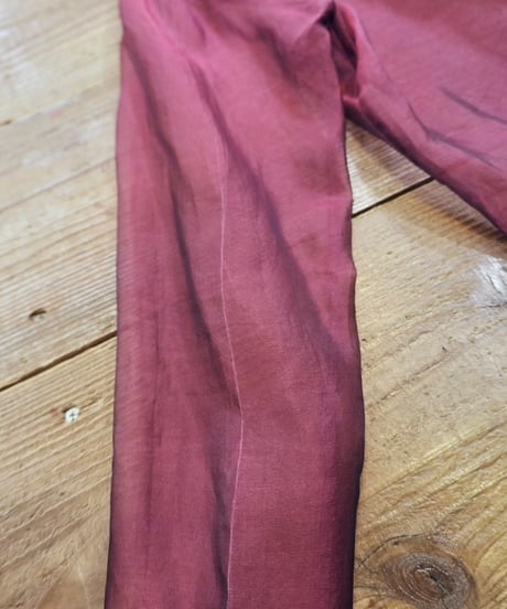 90s Bordeaux Sheer Silk Shirt