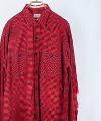 50s "BIG MIKE" Houndstooth printed flannel shirt Junk