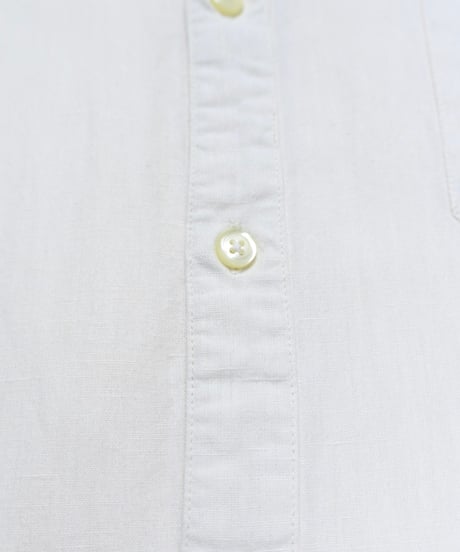 "ORVIS" Cotton Linen Banded Collar Shirt