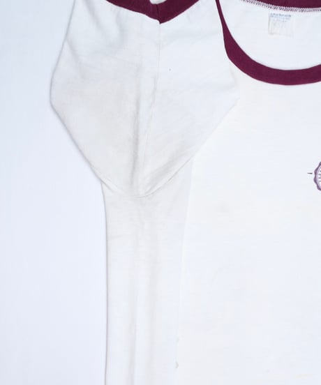 60-70s "Champion Products Tag" Texas A&M Compass Logo Ringer T-Shirt / size L