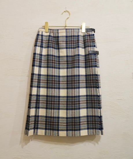 80s-90s『Mosbrook』Wool Wrap Skirt
