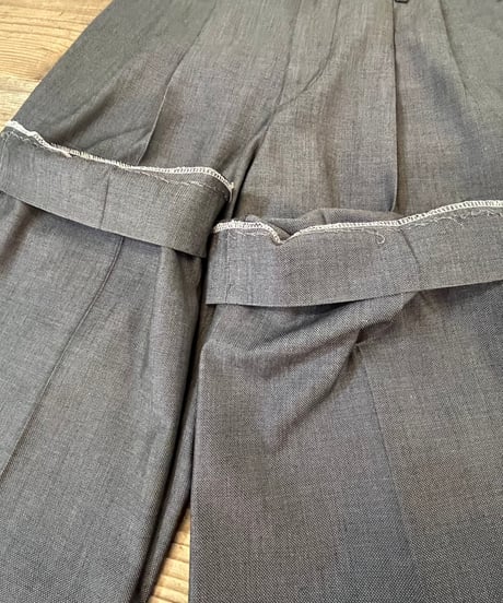 Pin Check Two-pleat Slacks
