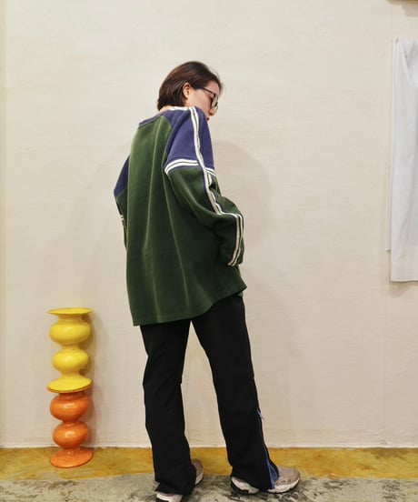 Side line Switching Long sleeve T-shirt