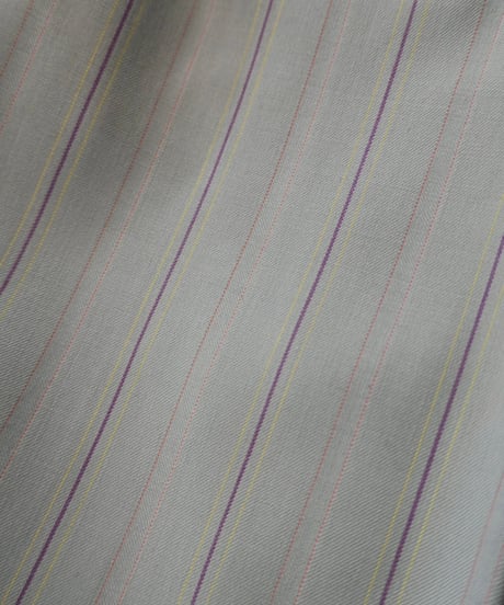 Light blue × Purple Striped Two-pleat Wide slacks