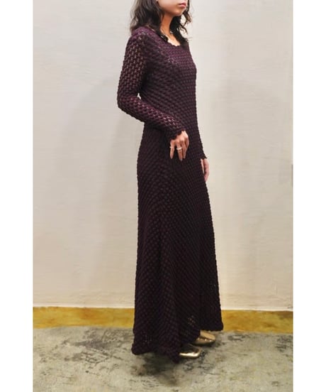 Grape-like Knit Lace Dress