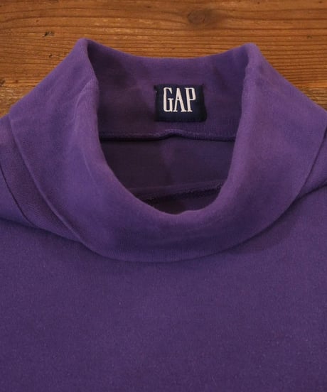 90s 『GAP』 紫 タートルネック ロングスリーブTシャツ / size XL