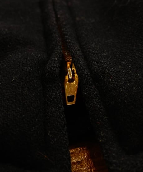 50-60s Black Wool Double zip Pharaoh Jacket
